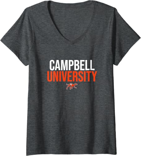 Camiseta con cuello en V apilada Fighting Camels, Gris