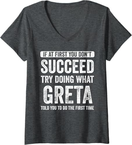 Miniatura 4 de Womens Grata If At First You Dont Succeed Try Doing What Grata V-Neck T-Shirt