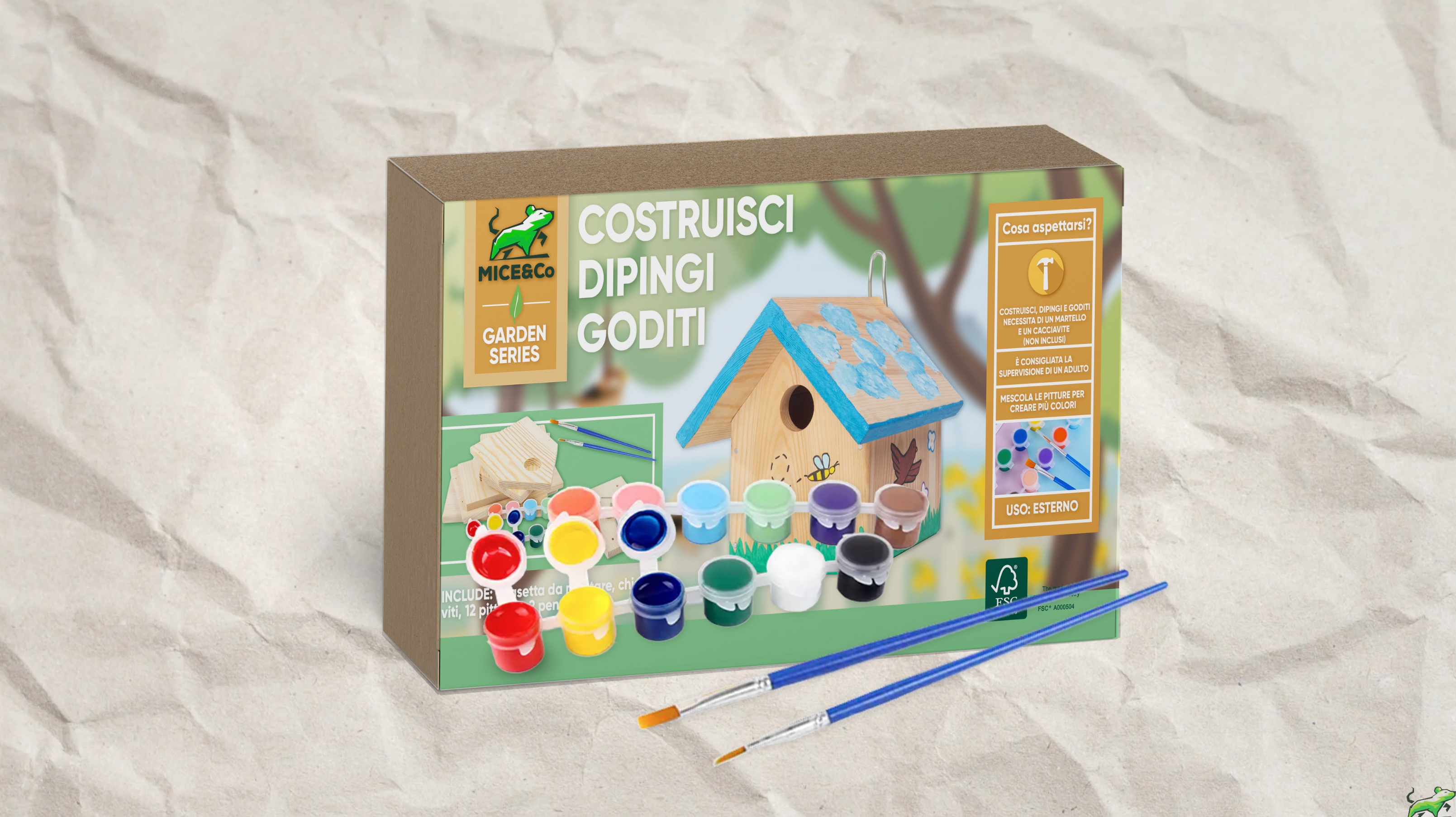 Kit] La Casetta Degli Uccelli E Delle Farfalle (Lilla) - L'Arte della