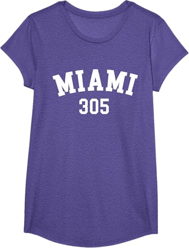 Miniatura 46 de Miami 305 USA American College Font T-Shirt Negro,Azul Marino,Azul Pastel,Arándano,Rojo,Plateado,Hierba,Verde Kelly,Marrón,Verde Oliva,Jaspeado