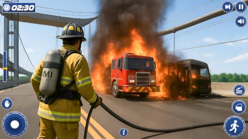 Simulateur de conduite de camion de pompiers et de sauvetage, jeux 3D pour enfants (2026) – vue 9