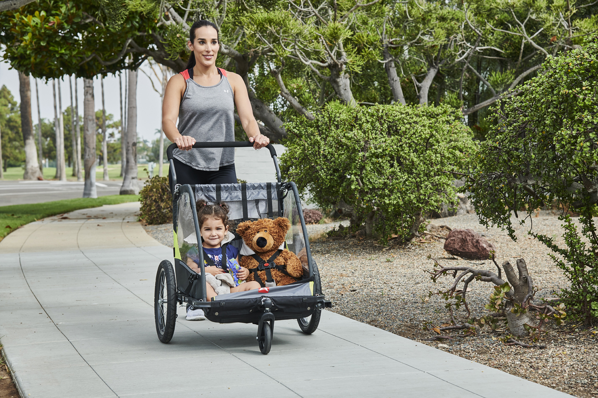 Amazon.com : Allen Sports Deluxe Steel 2-Child Bicycle Trailer and