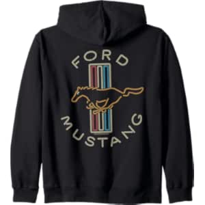 Ford Mustang Neon Sign Zip Hoodie