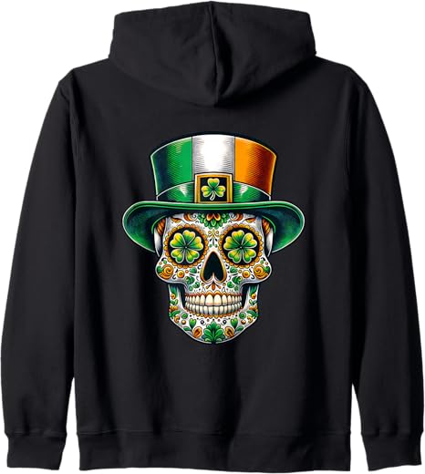 Irish Sugar Skull Day Of Dead Designs