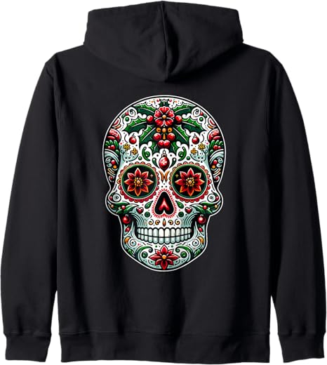 Mexican Xmas Sugar Skull Matching Designs Idea