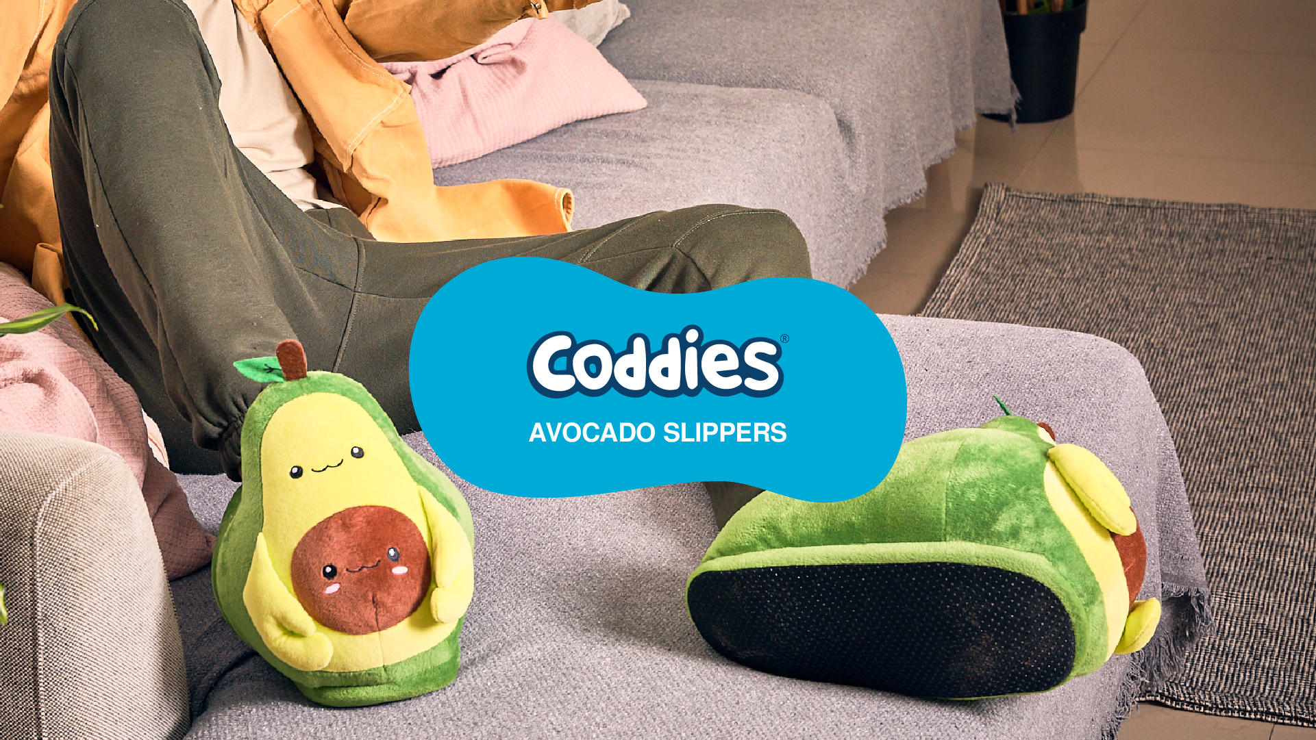 Coddies Avocado Hausschuhe – Lustige, Kuschelige Pantoffeln Für Männer, Frauen & Kinder | Super Bequem Mit Memory-Sohle