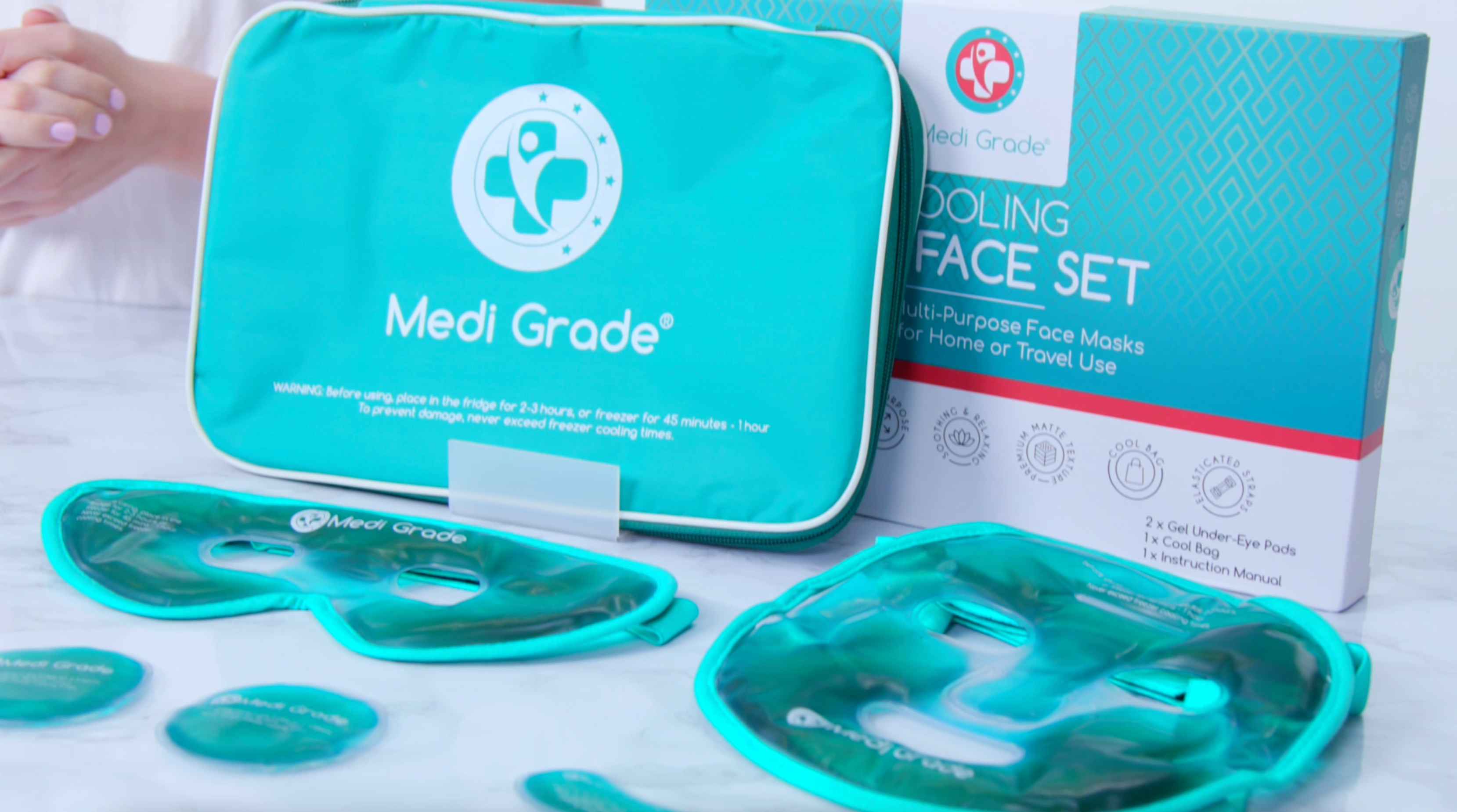 Gel Oogmasker Koud en Warm (21x11 cm) – Slaapmaskers met Gel Bolletjes - Oogkompres Warmte- en Koudetherapie - Verkoelende Koelmasker voor Droge Ogen, Blefaritis, Donkere Kringen (Zwart