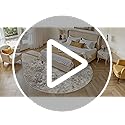 10ft Round Area Rug Living Room Rugs - 10x10 Washable Large Neutral Modern Abstract Soft Thin Rug Indoor Floor No Slip Rug Carpet for Bedroom Under Dining Table Home Office Decor - Dark Brown
