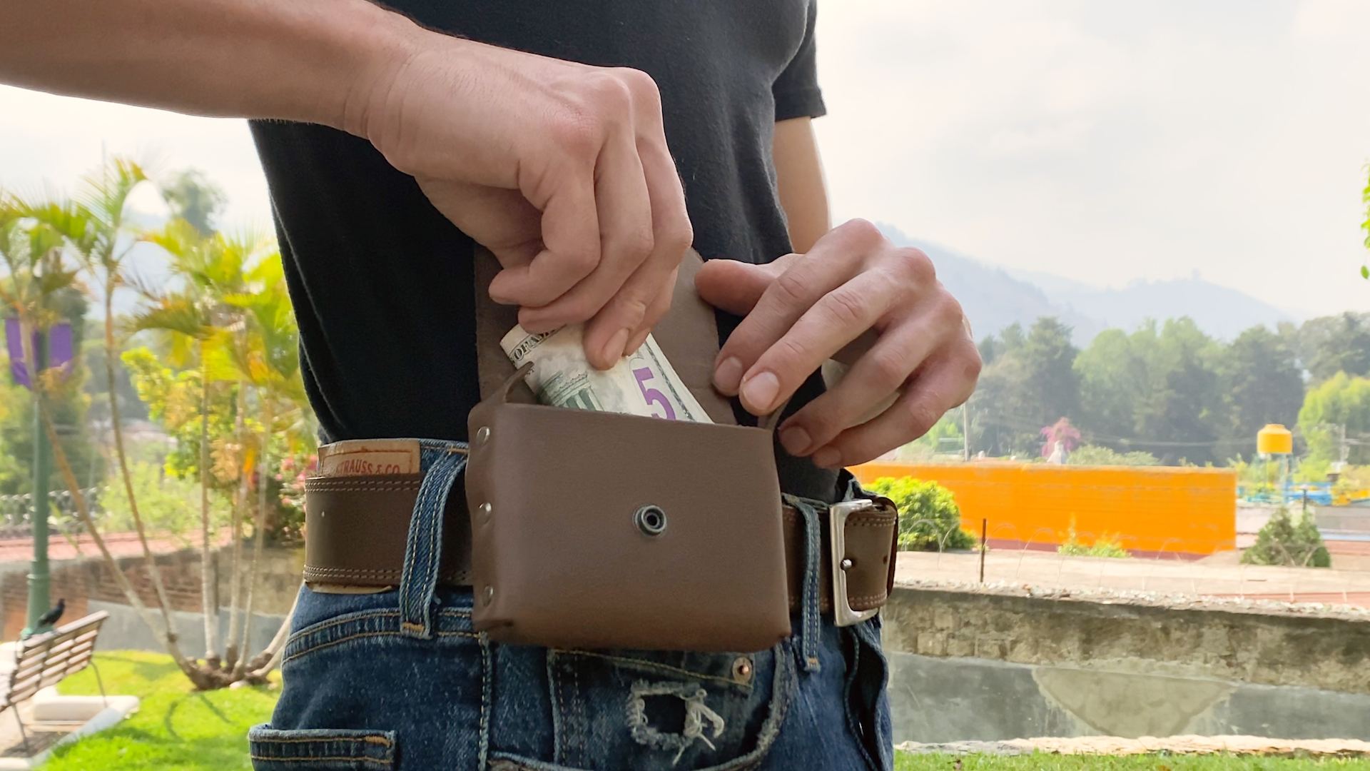 Amazon.com | Hide & Drink, Thick Leather Riveted Horizontal Waist
