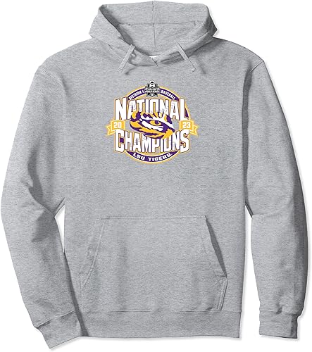 LSU Tigers National Champs 2023 Baseball CWS Icon Champions - Sudadera con capucha, Gris