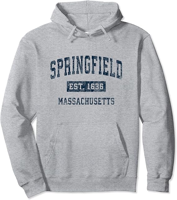 Amazon.com: Springfield Massachusetts MA Vintage Sports Design Navy