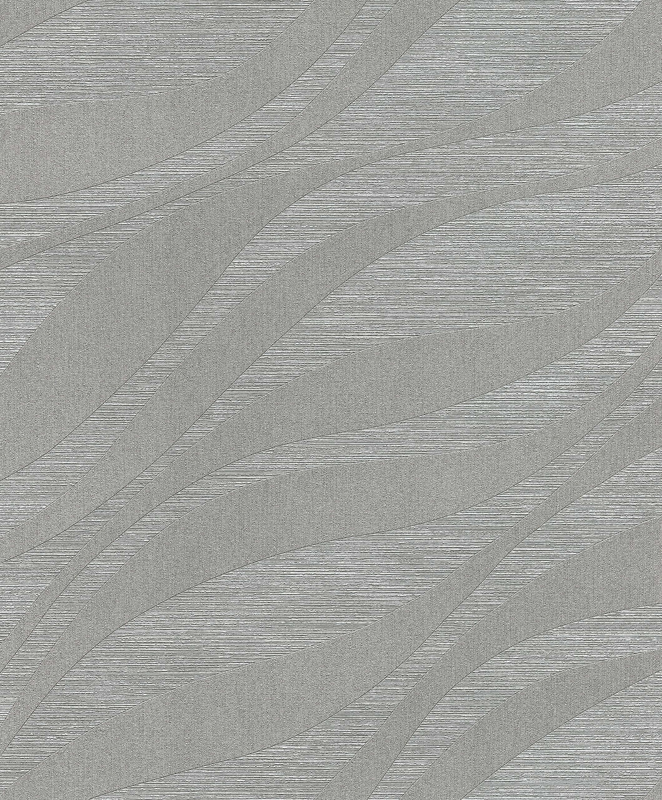 Papier peint intissé lavable Rasch 608069 motif vagues argentées effet changeant lumineux