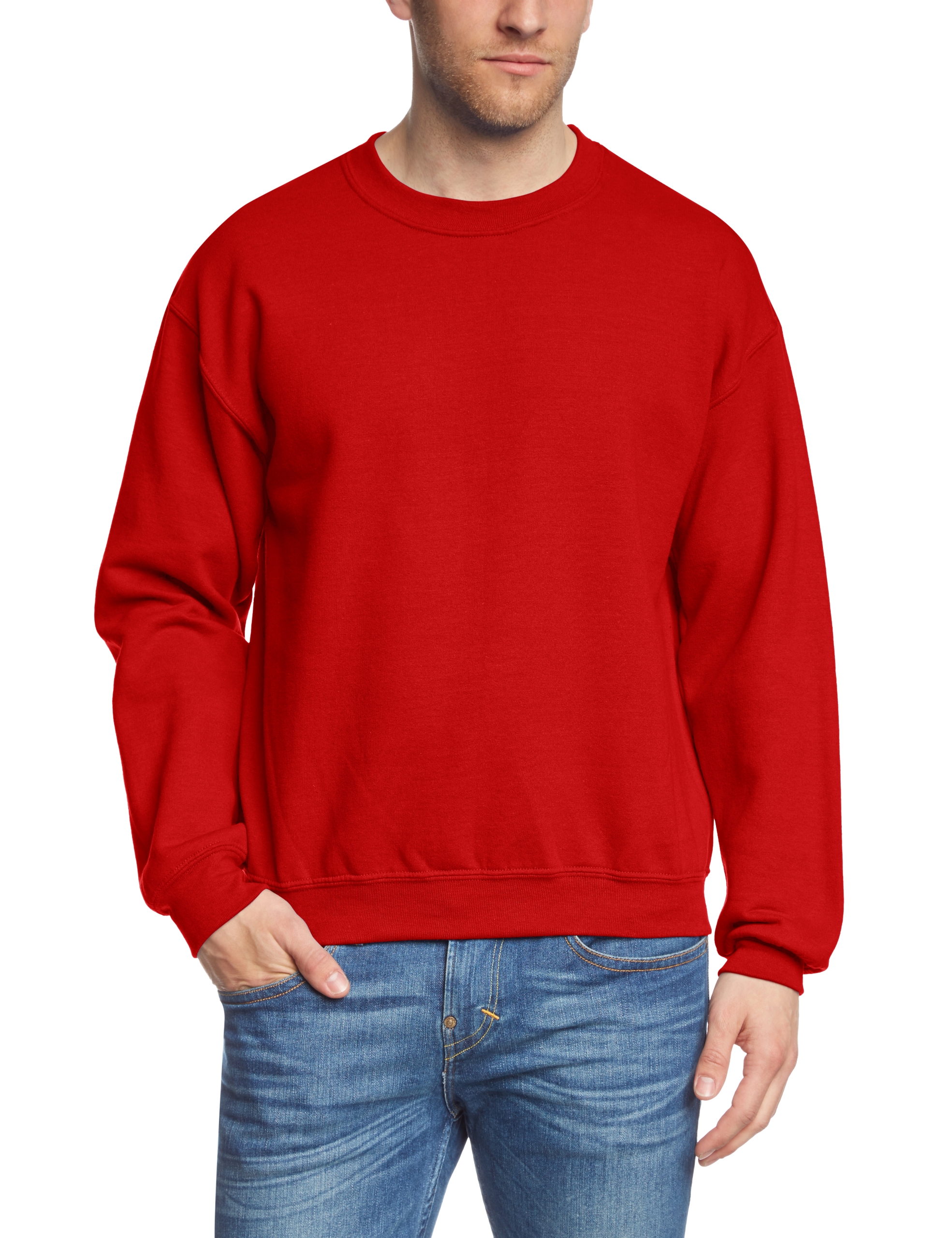 Gildan Men's Adult Crew Neck 18000 Long Sleeve Sweatshirt, Red, XX-Large