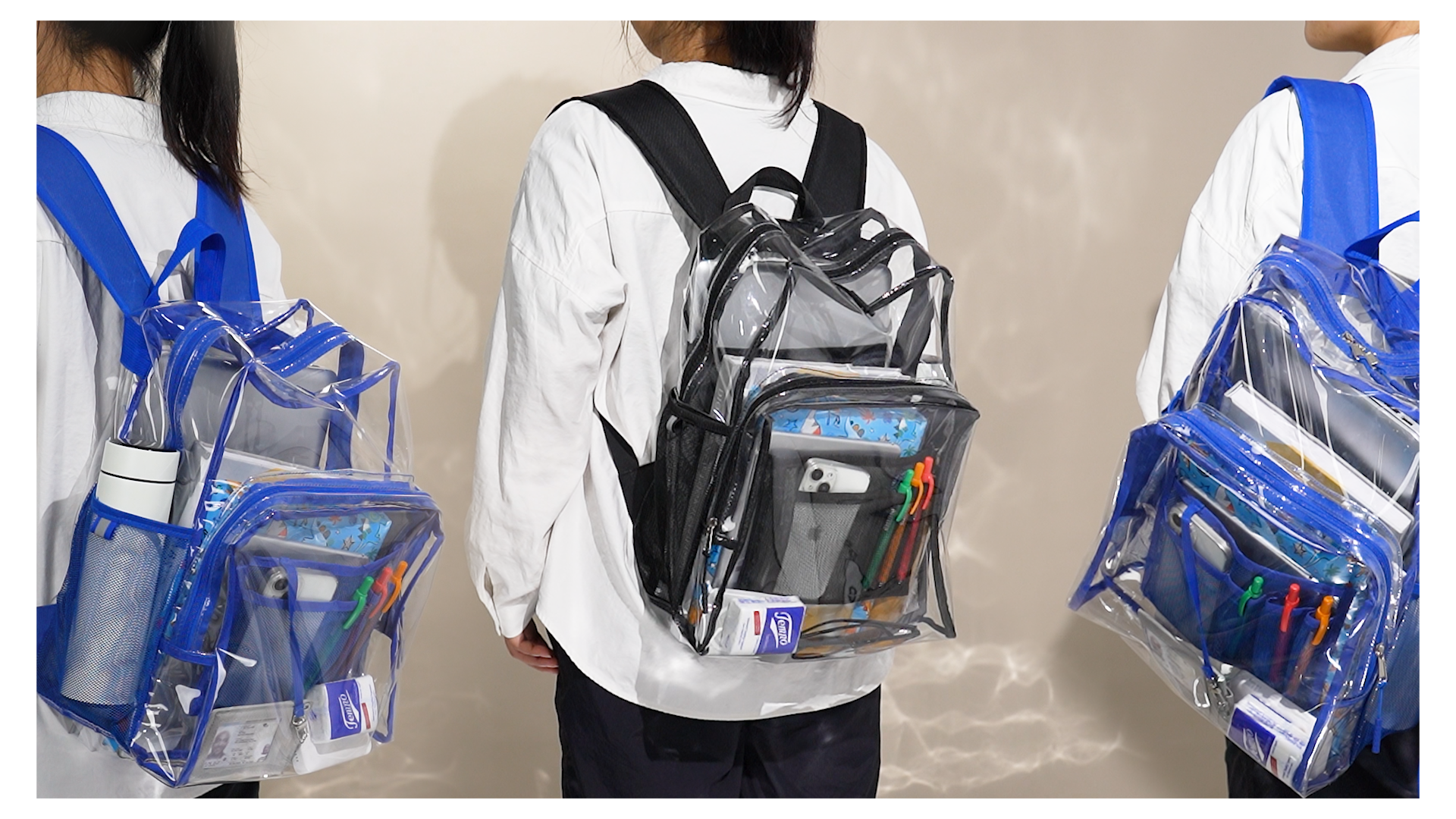 Heavy Duty Clear PVC Backpack 17\