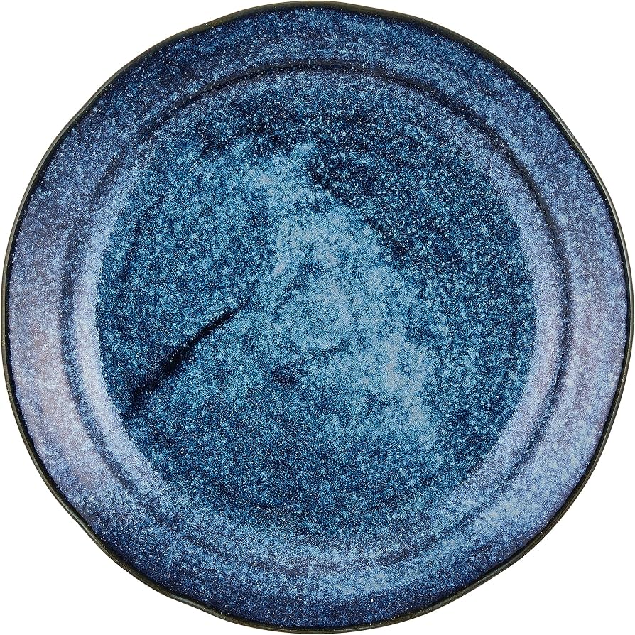 美品大皿 Amazon｜美濃焼 プレート 大皿 8寸皿 24cm 窯変 紺 日本製 133-60810