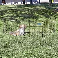 Vista 2 de MidWest Homes for Pets - Corral de ejercicio metálico plegable para cachorros/perros, corral de juegos interior/exterior sin puerta, proporciona 16