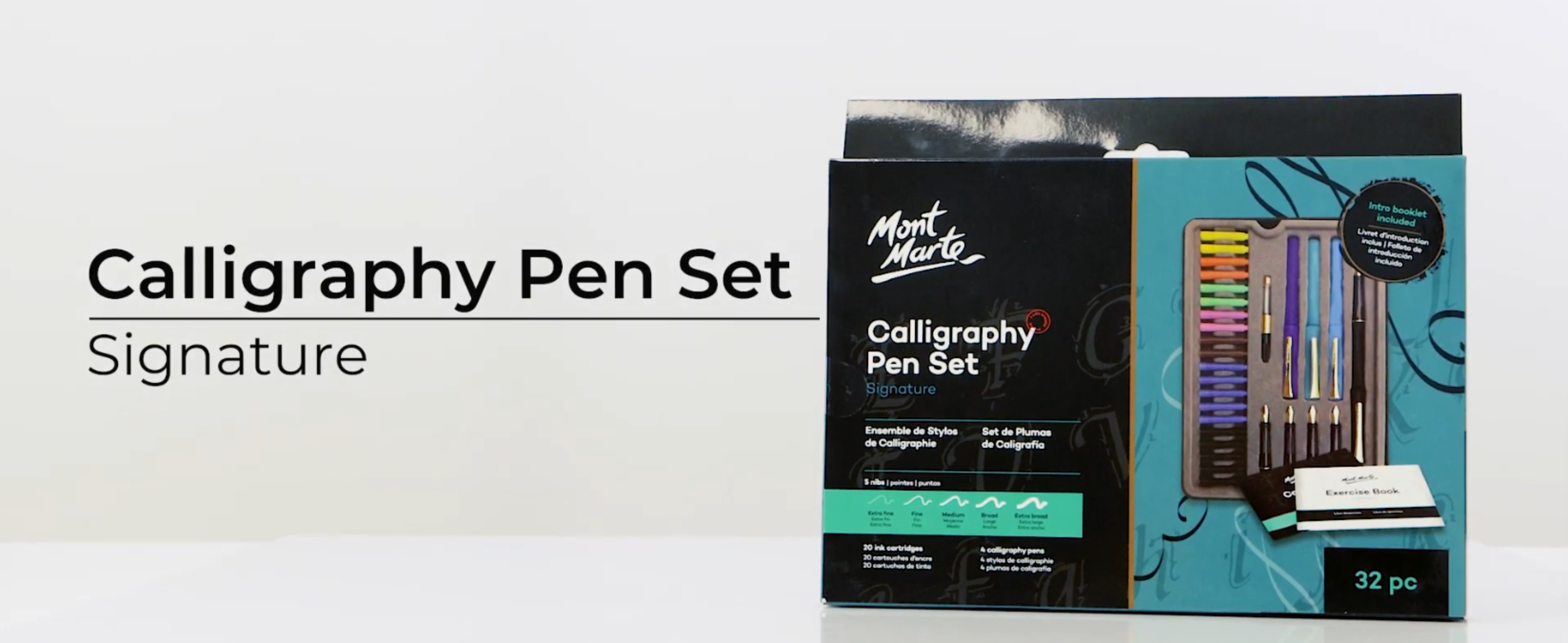 Marker Calligraphy set 4 pezzi