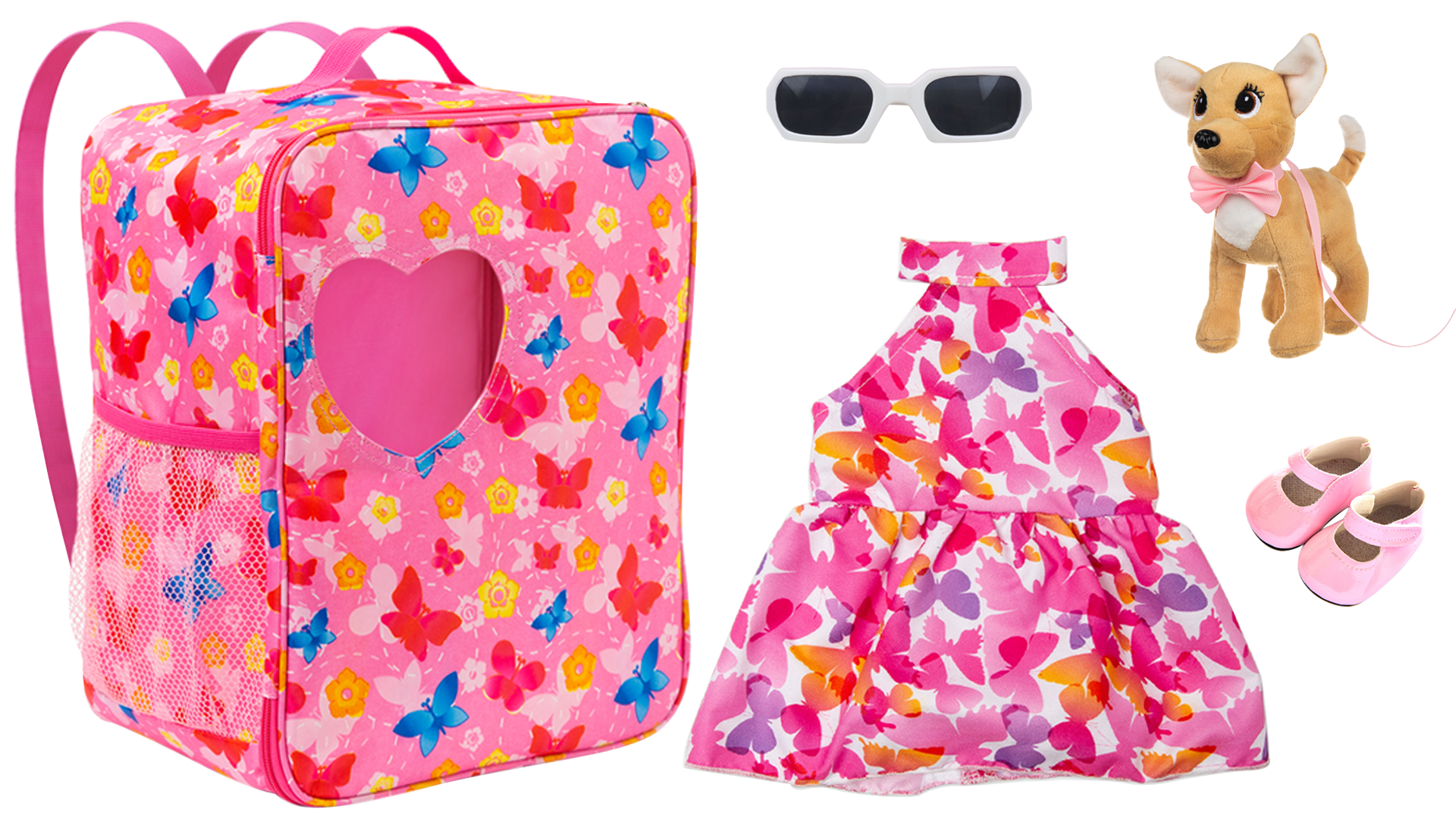 Amazon.com: ZITA ELEMENT 18 Inch Girl Doll Backpack Butterfly