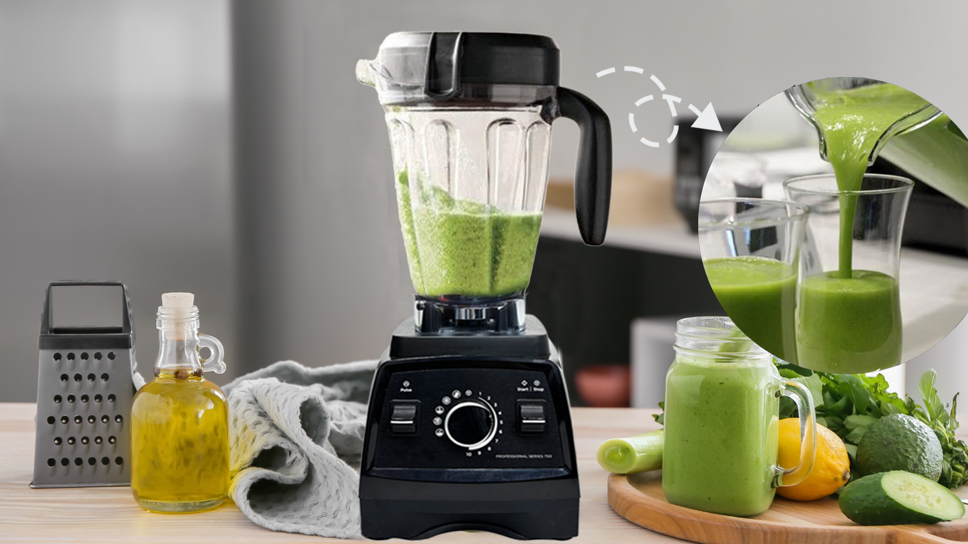 Recipiente de licuadora 64oz bajo perfil compatible Vitamix miniatura 7