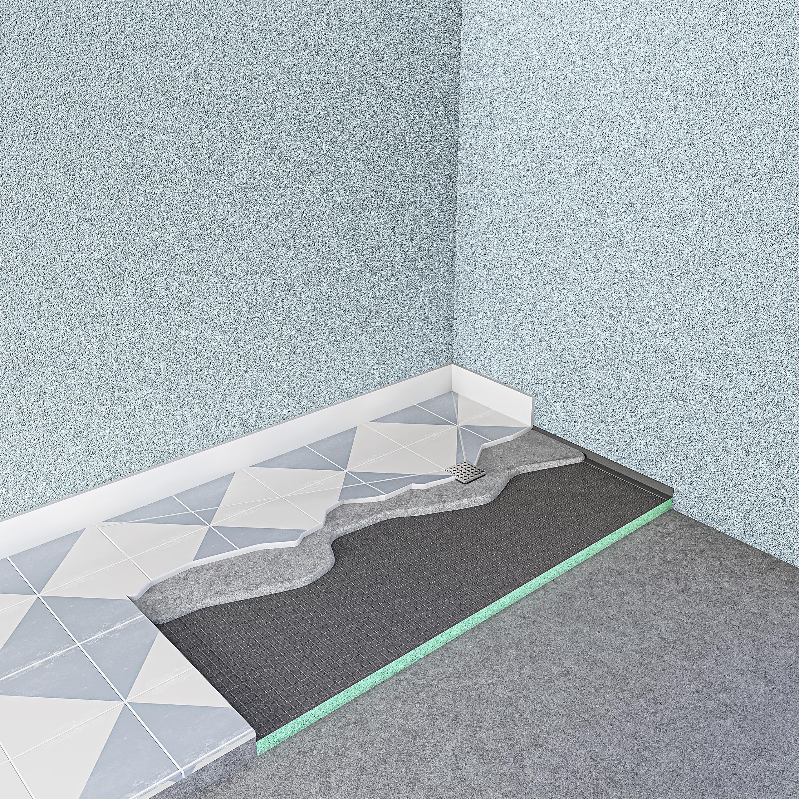 AICA Plato de ducha XPS 1200x800x40mm impermeable accesorios desagüe