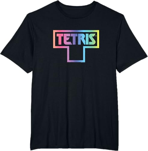 Miniatura 3 de Tetris Color Fade Logo Camiseta, Negro -