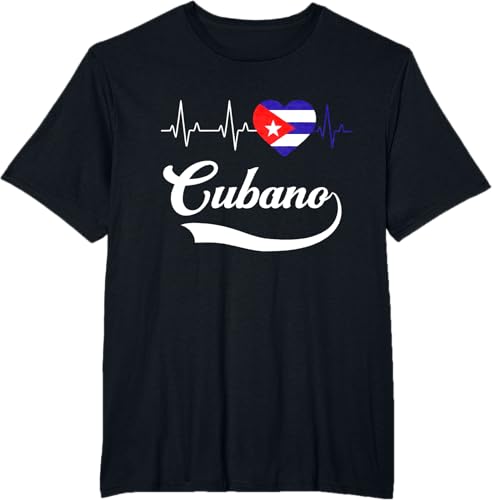 Miniatura 29 de Cubanito Baseball Flag Heart Souvenir Cubano Cuba Men Boy T-Shirt Black,Navy Blue,Dark Green,Dark Heather Grey,Heather Blue,Sapphire Blue,Royal