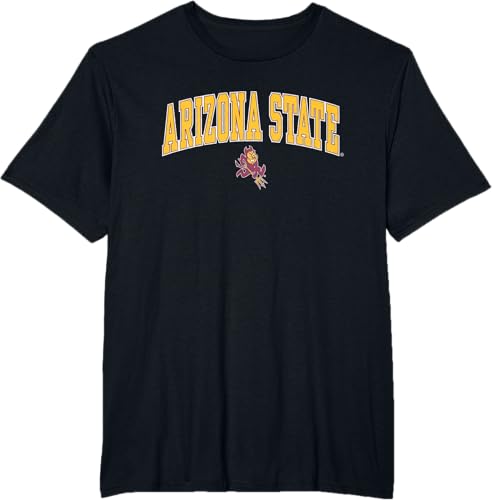 Miniatura 7 de Arizona State Sun Devils Arch Over Mascot Camiseta, Negro -