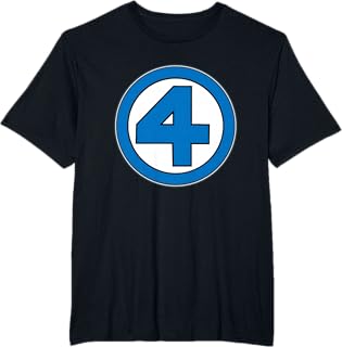Fantastic Four Classic Super Hero Center Emblem T-Shirt