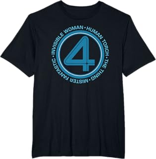 The Fantastic Four: First Steps Team Names 4 Logo T-Shirt
