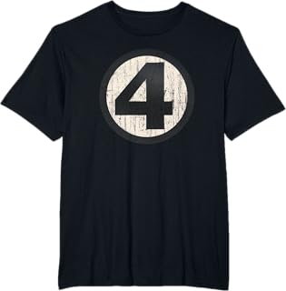 Fantastic Four Official Distressed Logo T-Shirt