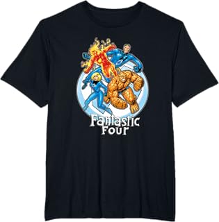 Fantastic Four Hero Poses Group Shot Poster T-Shirt