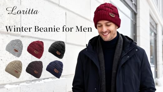 81q11Twq+NL._AC_UY1000_.jpg Loritta Winter Hat Warm Knitted Thick Baggy Slouchy Beanie Skull Cap main image 2
