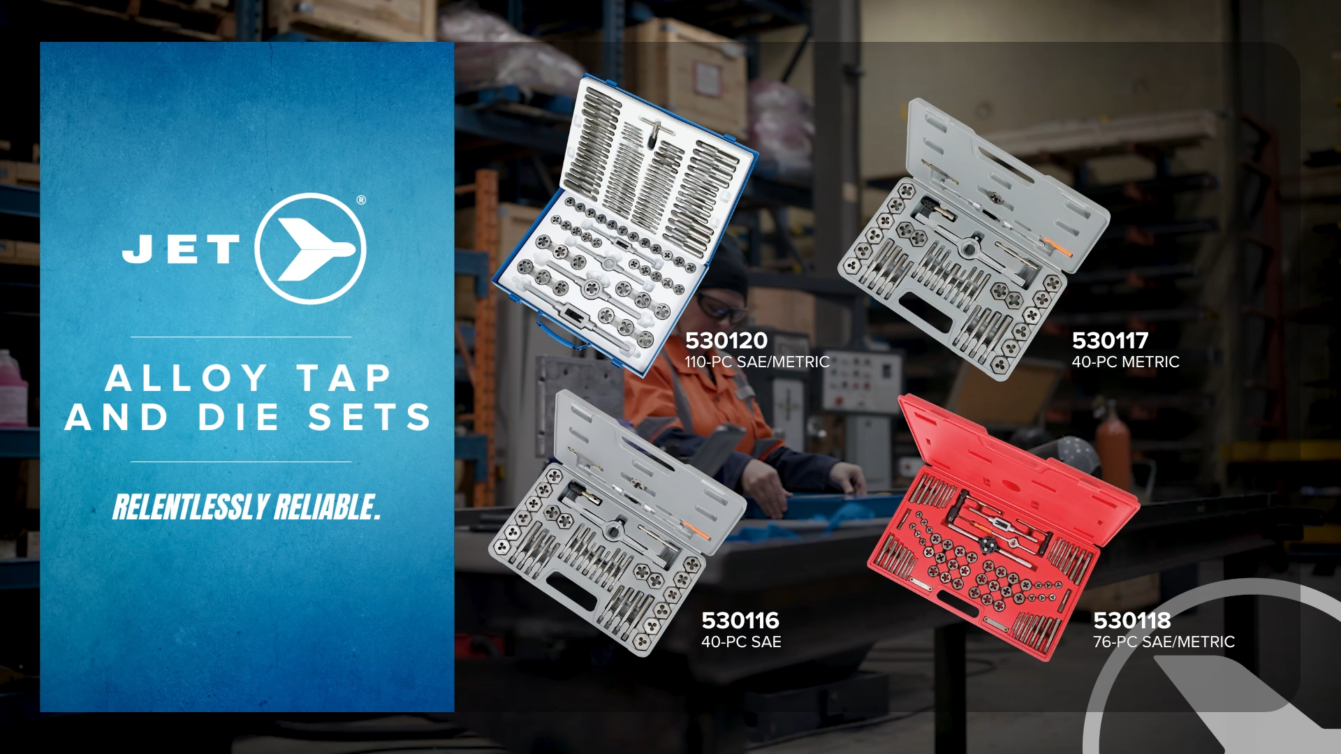 JET SAE & Metric Alloy Tap and Die Set - 110 Pieces : Amazon.ca