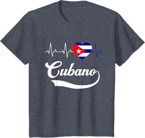 Miniatura 34 de Cubanito Baseball Flag Heart Souvenir Cubano Cuba Men Boy T-Shirt Black,Navy Blue,Dark Green,Dark Heather Grey,Heather Blue,Sapphire Blue,Royal