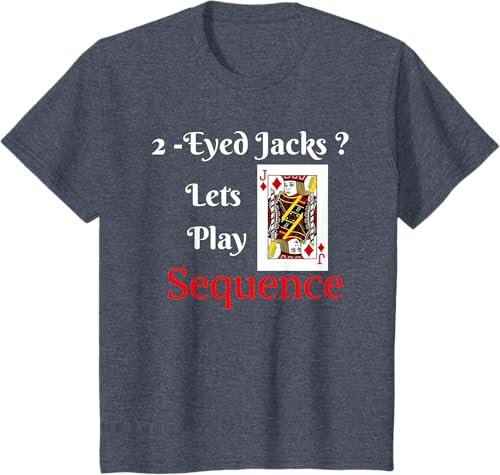 Miniatura 59 de I Have 2-eyed Jacks Lets Play una tarjeta Junta Game playera Fun, hombre 3XL, Azul (Heather blue) Negro,Azul Marino,Asfalto,Azul