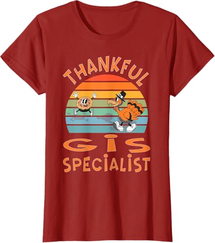 Miniatura 9 de GIS Specialist Job Funny Thanksgiving T-Shirt
