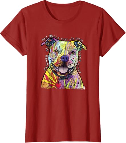 Miniatura 55 de Beware Of Pit Bulls, Dean Russo Pitbull Original - Dog Lover T-Shirt Black,Navy Blue,Asphalt Grey,Slate Grey,White,Cranberry Red,Kelly Green,Olive