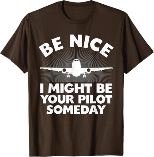 Miniatura 7 de Divertida camiseta de piloto de aviación para hombres y mujeres, Negro -