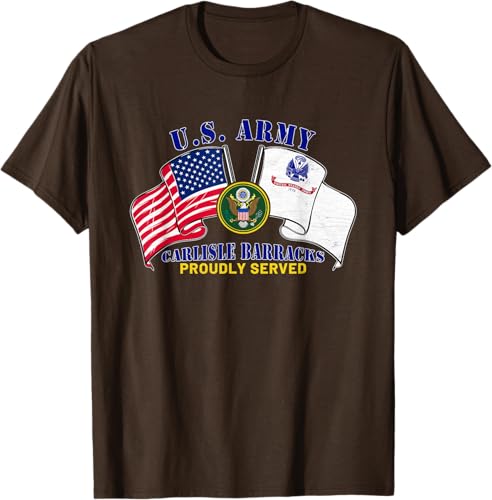Miniatura 8 de Carlisle Barracks Pennsylvania Pa Army Base Camiseta con bandera estadounidense, Negro -