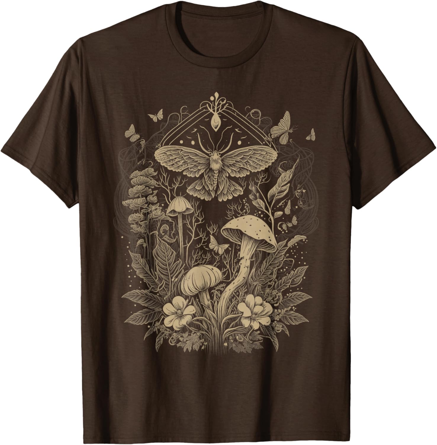 Cute Fairycore Floral Moth Aesthetic Girls Women Graphic T-Shirt
