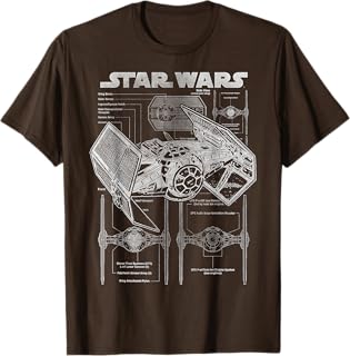 TIE Fighter Blueprint Schematics Camiseta para hombre