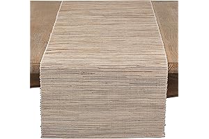 SaroLifestyle 217.N14108B Melaya Collection Shimmering Woven Nubby Water Hyacinth Table Runner