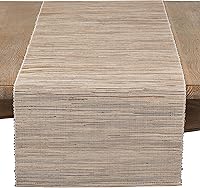 Vista 7 de Saro Lifestyle Colección Melaya Camino de Mesa Tejido Brillante Nubby, 16"x72", Turquesa