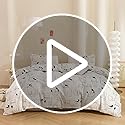 ECOCOTT Duvet Cover Queen Size, 3 Pcs Cartoon Cats Animal Print Pattern Duvet Cover Set, Super Soft Comforter Quilt Cover with Zipper Closure 4 Ties