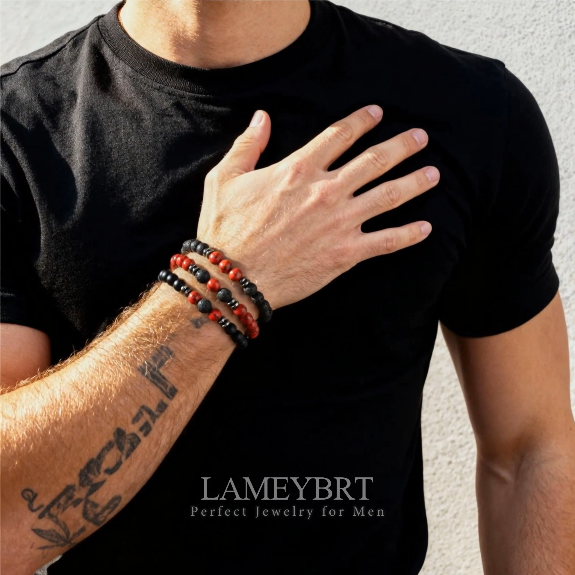 Set de Pulseras para Hombre de 8mm Piedra Natural miniatura 7