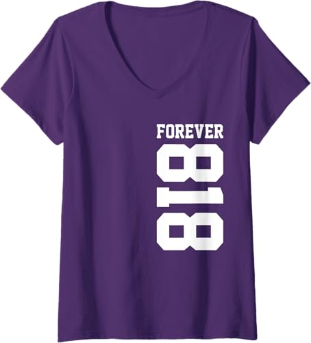 Miniatura 11 de Womens 818 Area Code Los Angeles California Glendale CA Burbank CA V-Neck T-Shirt Black,Navy Blue,Baby Blue,Red,Dark Green,Dark Heather Grey,Heather