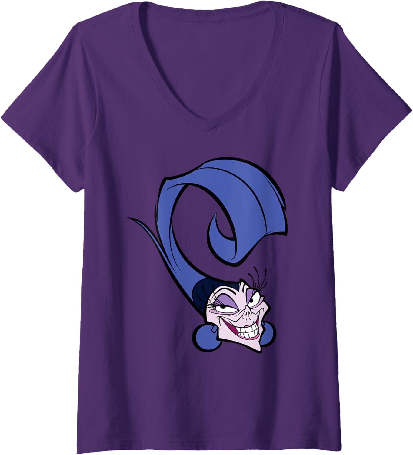 Disney The Emperor's New Groove Yzma Big Face V-Neck T-Shirt