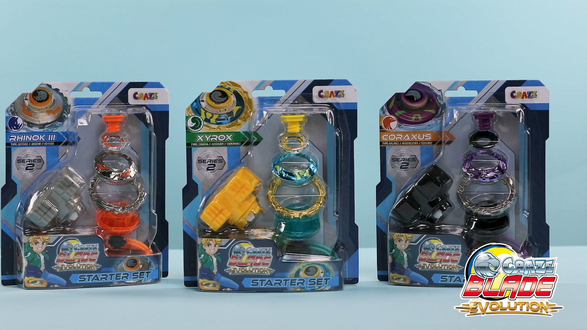 CRAZE Blade Starter Set Serie 2 Coraxus Peonza de Batalla con