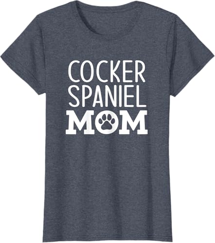 Miniatura 10 de Funny Cocker Spaniel Mom Dog Paw Puppy - Camiseta retro Negro -