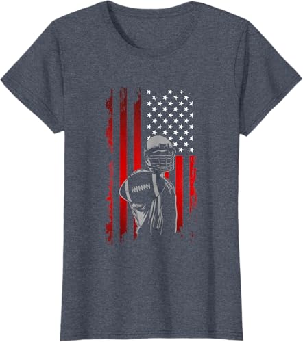 Miniatura 54 de American Football T-Shirt Black,Navy Blue,Asphalt Grey,Baby Blue,Grass Green,Dark Green,Brown,Olive Green,Lemon Yellow,Dark Heather Grey,Heather